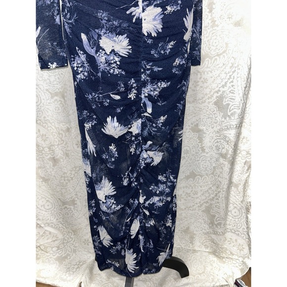 NEW Abercrombie And Fitch Navy Floral‎ Sheet Midi Dress Size Small - Picture 5 of 7